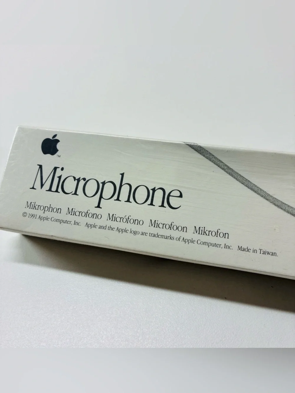 Apple White Microphone Box with Vintage Branding Original Packaging New in Box